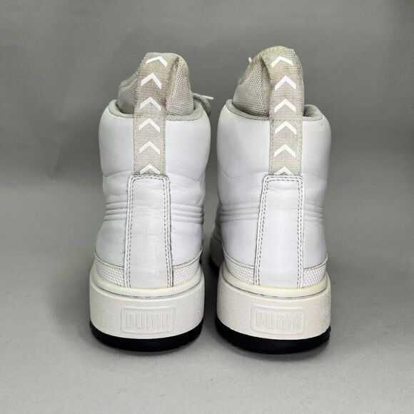 Puma Men's Size 10 The Ren Boot White Leather High Top Sneakers - Picture 5 of 12